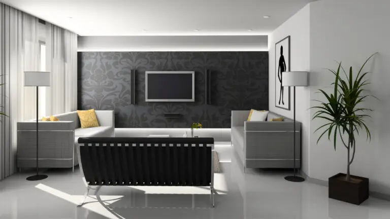 tv mounted on wall beautifully with back backdrop